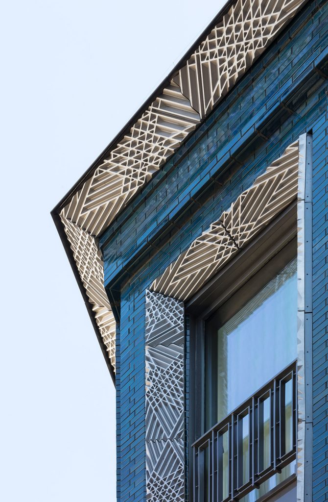 نمای ساختمان – آجر لعابی